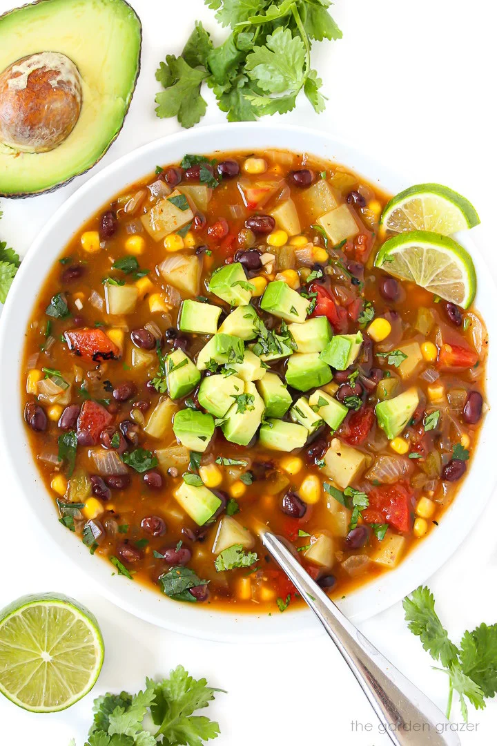 Southwest Black Bean Soup (Easy!)