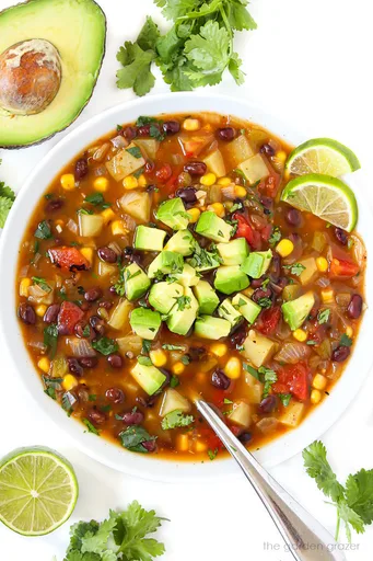 Southwest Black Bean Soup (Easy!)