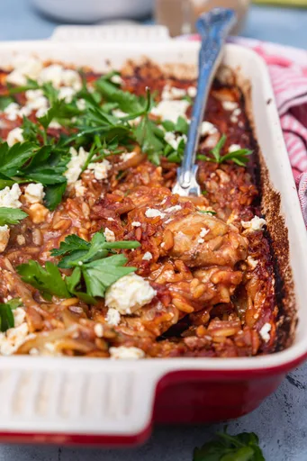 Chicken Giouvetsi (Greek Chicken Orzo)