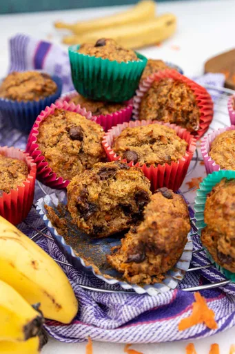 Carrot Banana Muffins (Very Easy!)