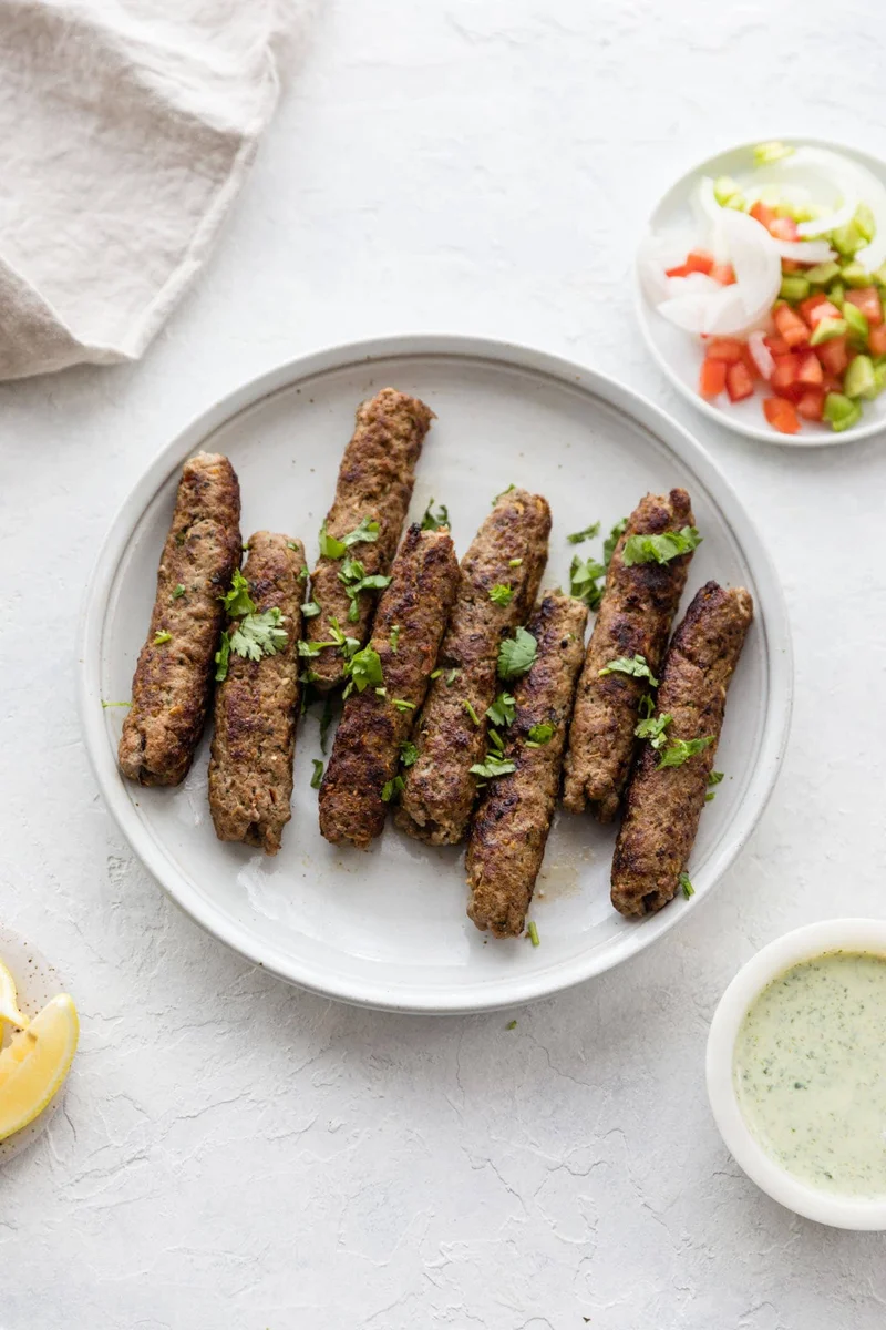 Pakistani Seekh Kebab (Ground Beef Skewers)