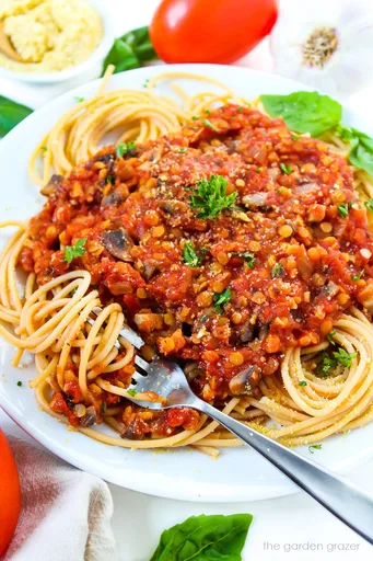 Vegan Lentil Bolognese (Easy!)