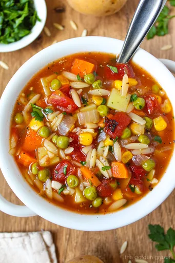 Vegetable Orzo Soup (Easy!)