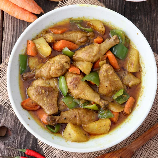 Curry de pollo con leche de coco