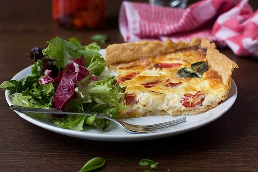 Quiche fácil de pimiento rojo y feta