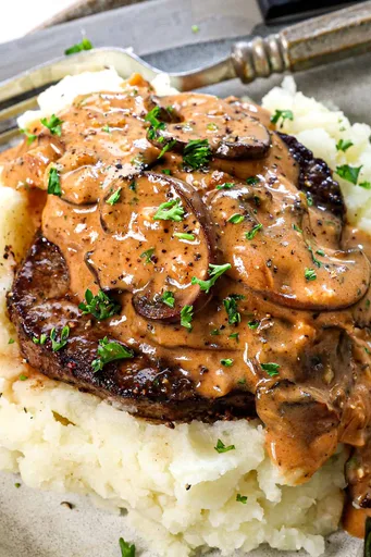 Receta de Steak Diane