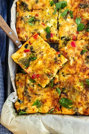 Frittata de verduras al horno mágica