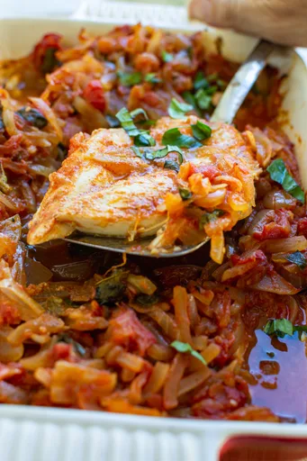 Pescado griego al horno fácil (Psari Plaki)