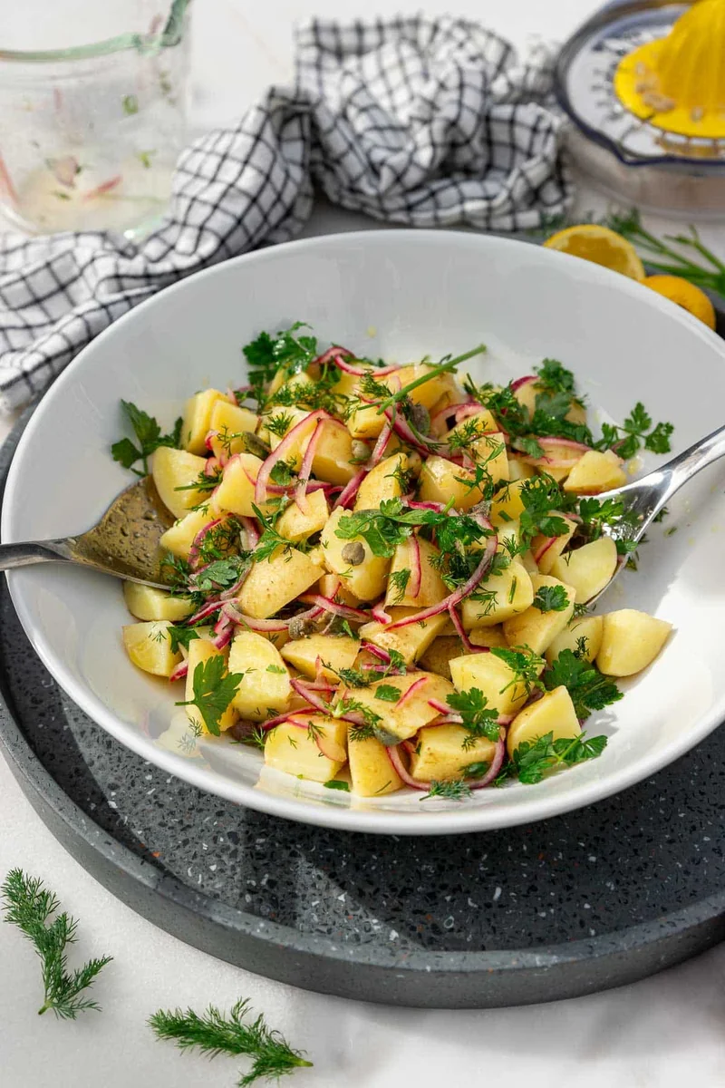Greek Potato Salad (Easy & Light!)