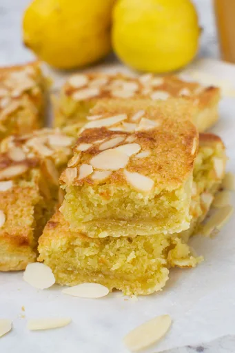 Lemon Bakewell slices