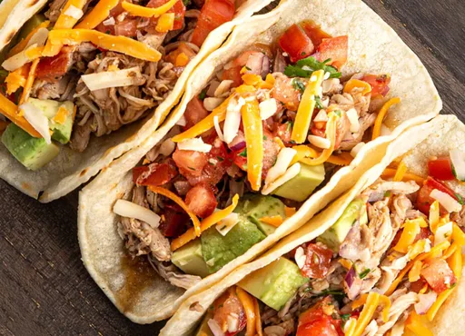 Tacos de pollo en olla a presión
