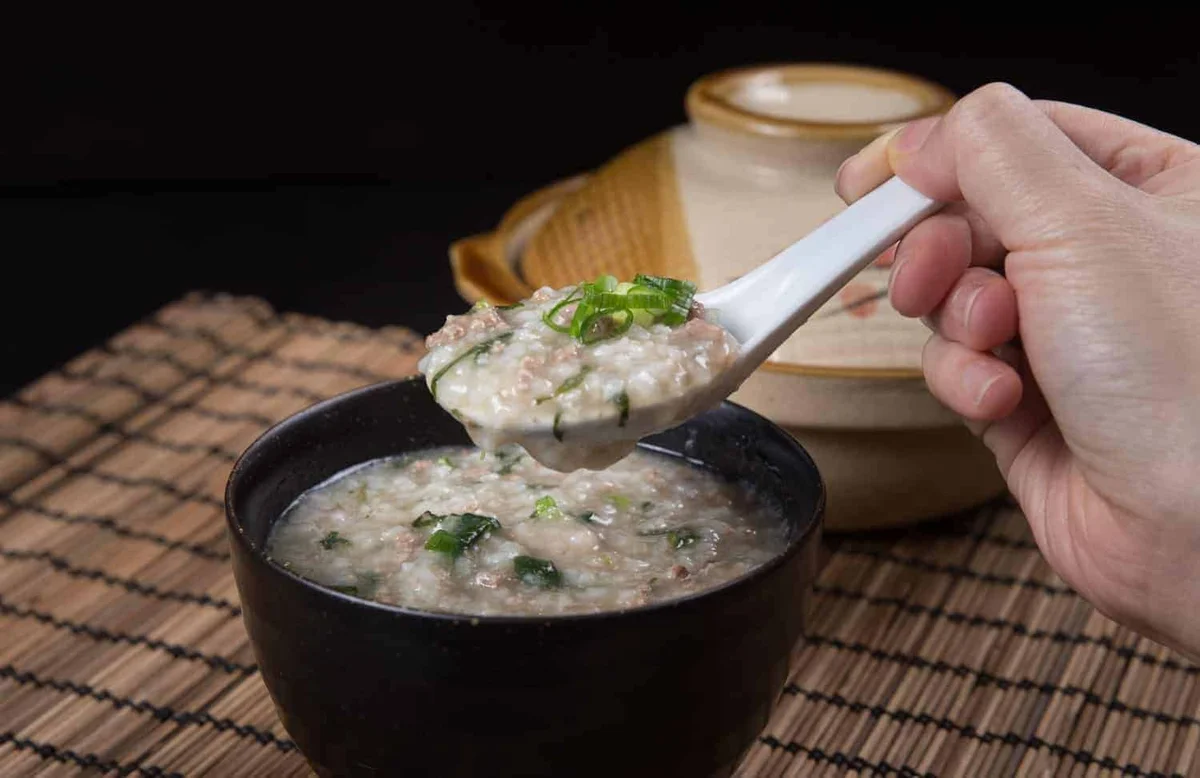 Instant Pot Congee with Minced Beef