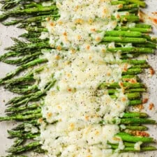 Cheesy Garlic Roasted Asparagus