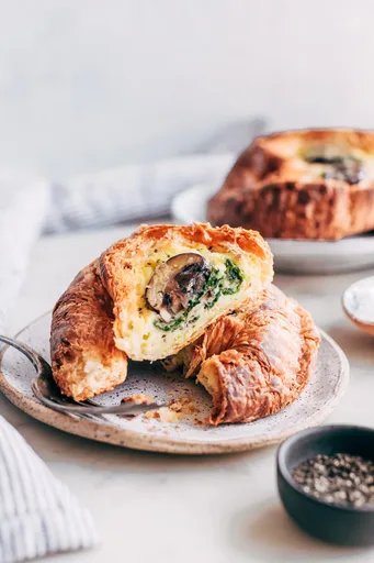 Baked Breakfast Croissant Boats