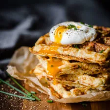Ham and Gruyere Cauliflower Waffles