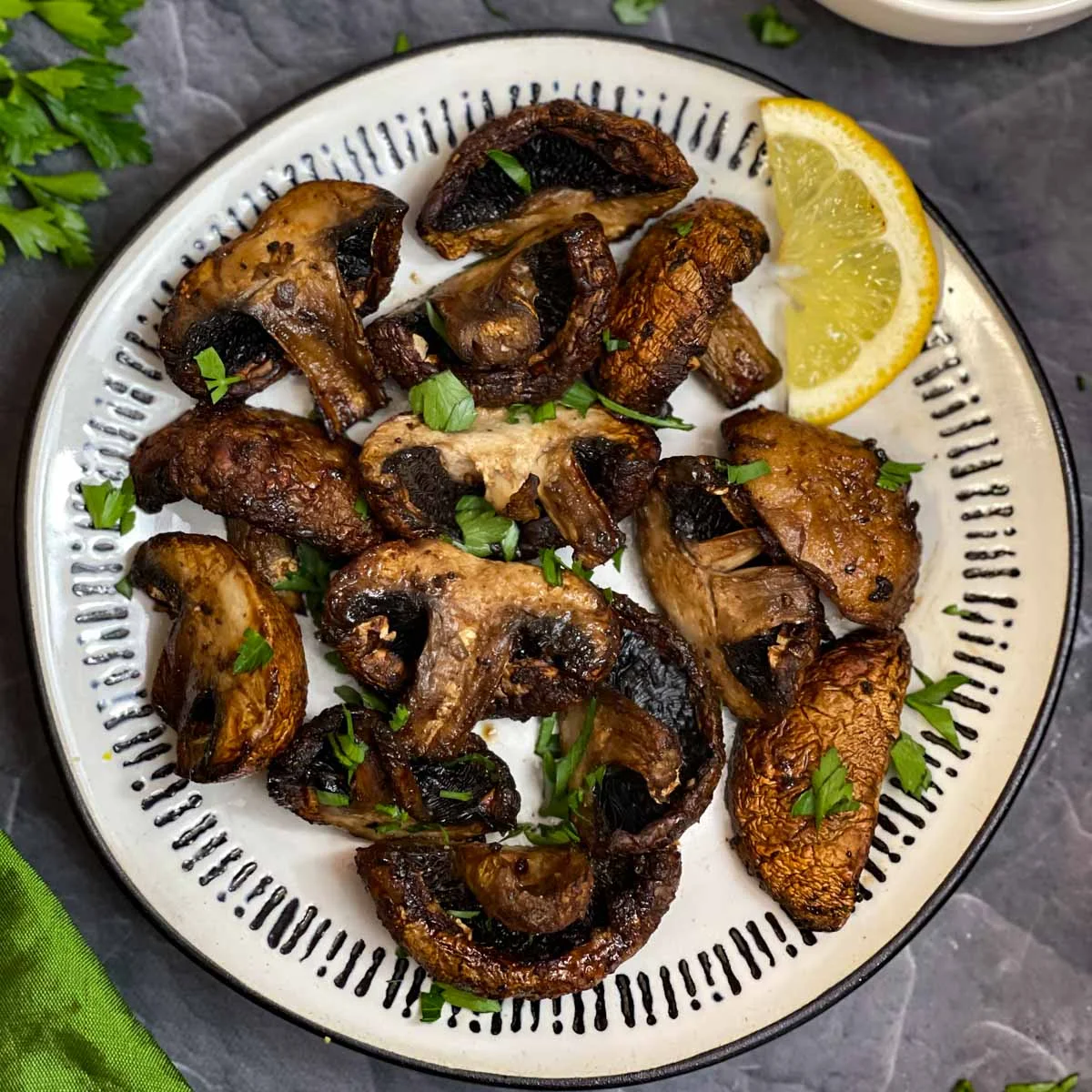 Air Fryer Roasted Mushrooms