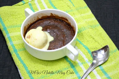 1 Minute Microwave Nutella Cake