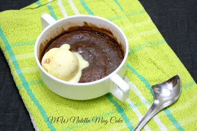 1 Minute Microwave Nutella Cake