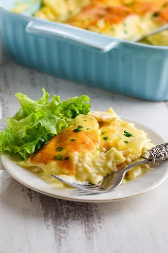 Chicken Lasagna with White Sauce