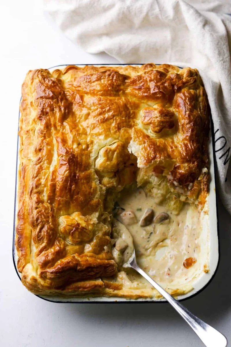 Chicken Leek Mushroom Pot Pie