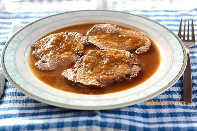 Culata de ternera en salsa