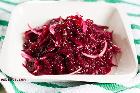 Ensalada de remolacha y cebolla