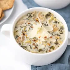Spinach and Artichoke Dip Chicken Soup