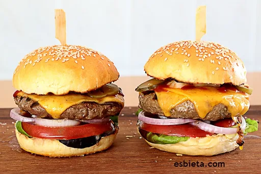 Hamburguesa casera americana auténtica ¡La mejor!
