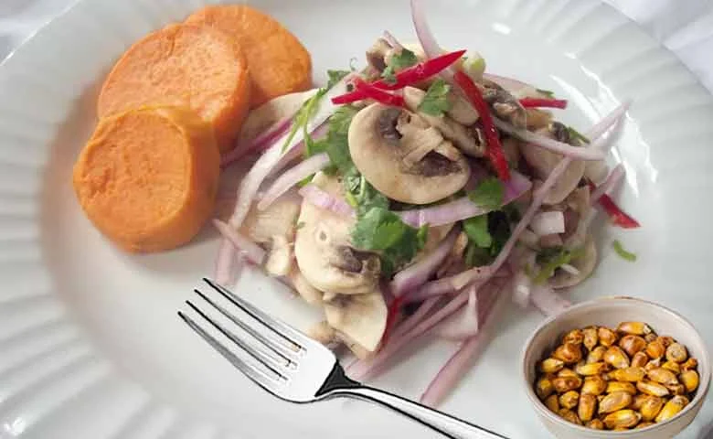 Ceviche de Champiñones.