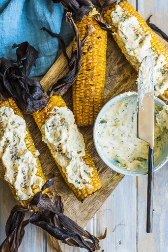 Grilled Corn with Spicy Lime Butter