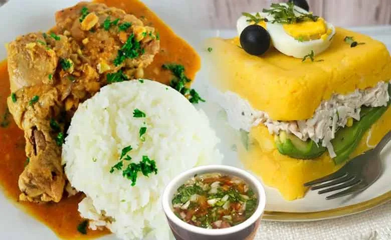 Comidas con Pollo Peruano.