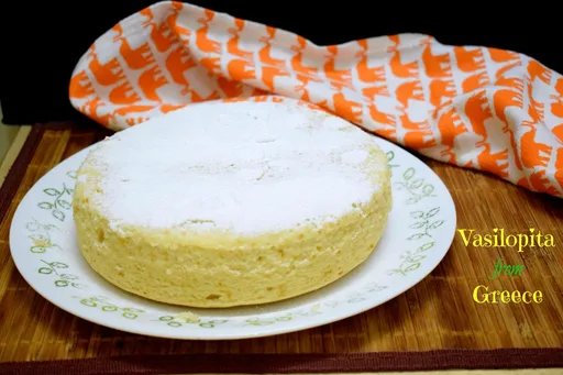 Vasilopita sin huevo ~ Pastel griego de Año Nuevo
