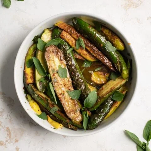 Marinated Zucchini with Mint and Thai Basil