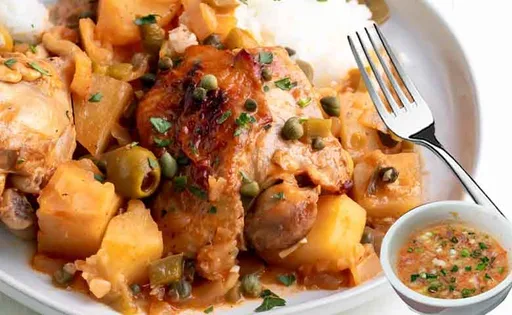 Fricasé de Pollo Receta Peruana.