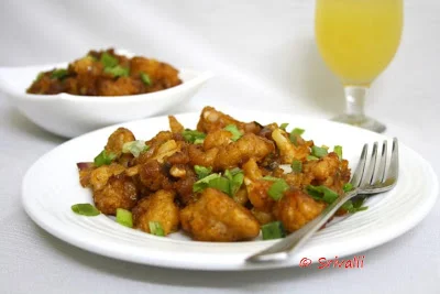 Gobi Manchurian Dry ~ Cauliflower Manchurian Dry
