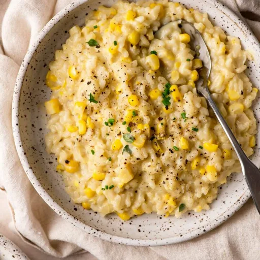 Risotto de maíz dulce