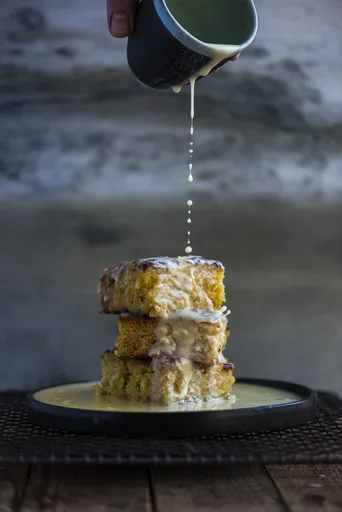 Malva Pudding with White Miso and Marmelade
