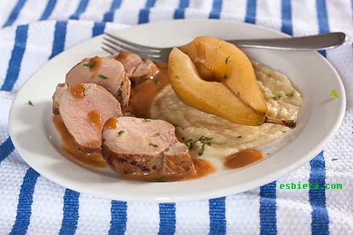 Solomillo al horno con salsa de mostaza