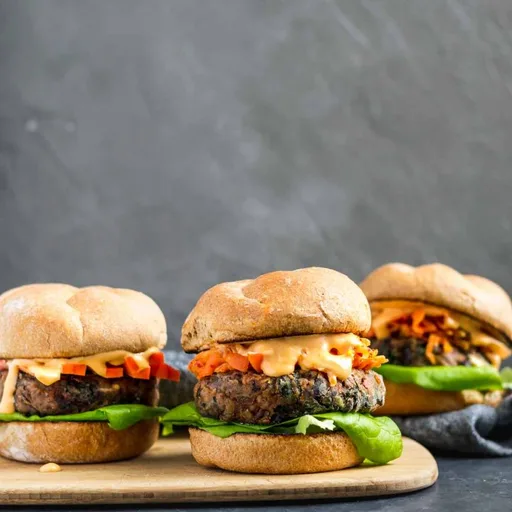 Vegan Gochujang Bean Burgers