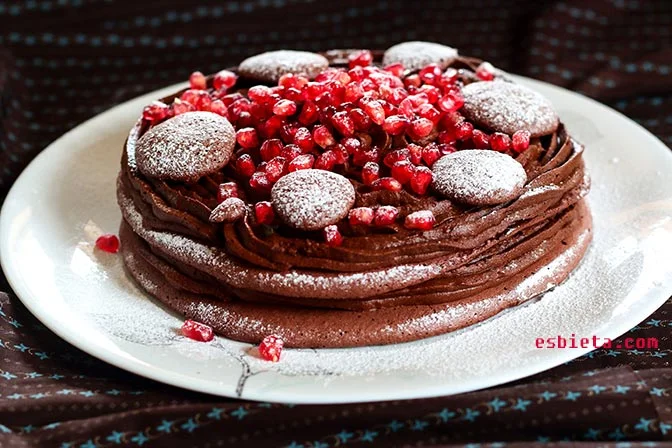 Tarta de mousse de chocolate