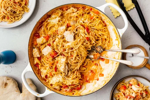 Espaguetis con pollo