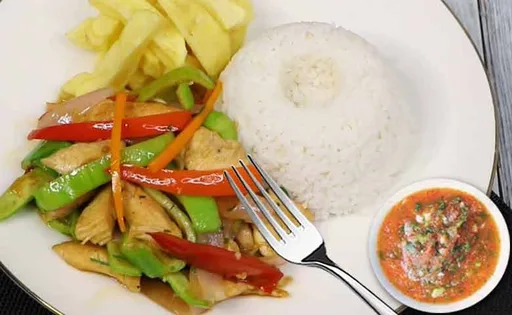 Saltado de Caigua.