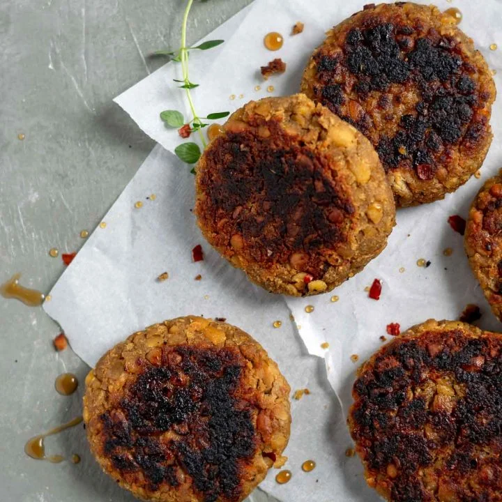 Vegan Tempeh Maple Breakfast Sausage Patties