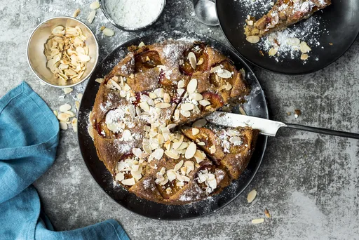 Plum Almond and Lime Cake