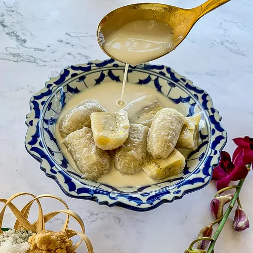 Plátano en leche de coco