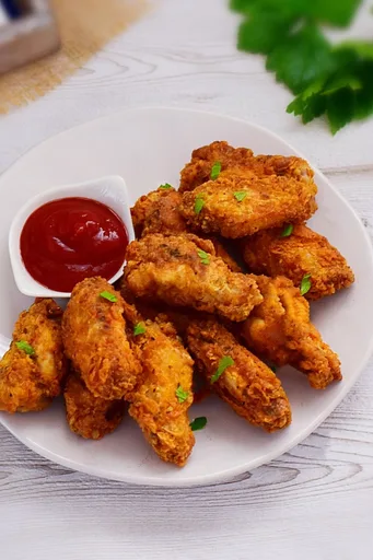 Alitas de pollo empanadas, ligeras y crujientes