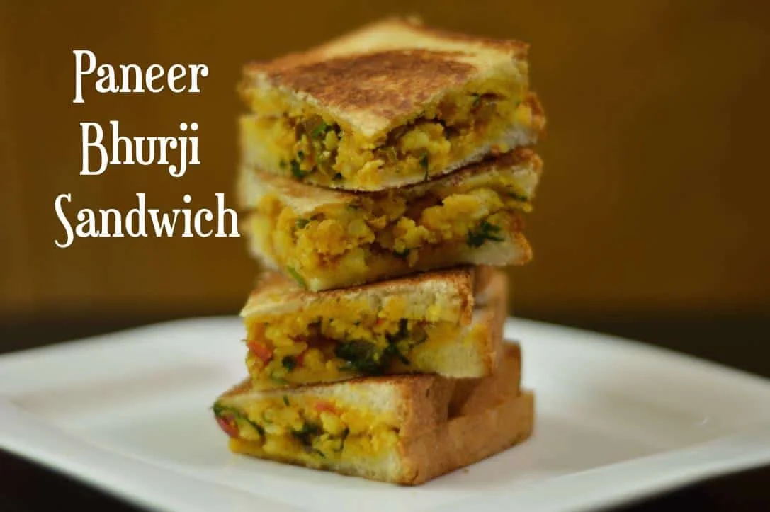 Paneer Bhurji Sandwich Recipe (Paneer Sandwich)
