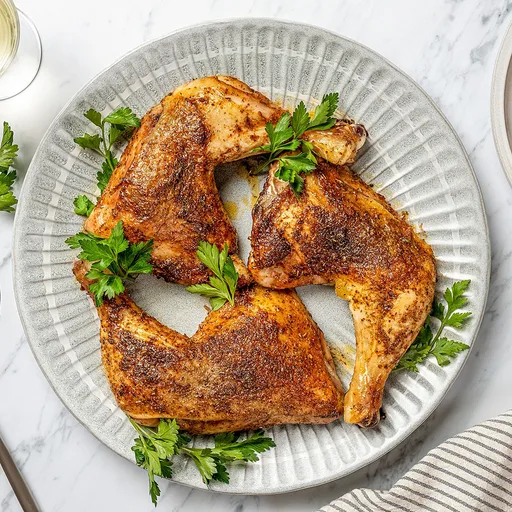 Cuartos traseros de pollo al horno