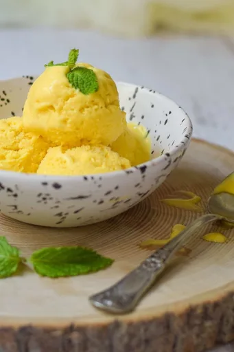 No Churn Mango Turmeric Ice Cream