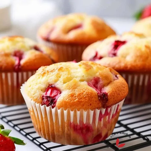 Keto Almond Flour Strawberry Muffins